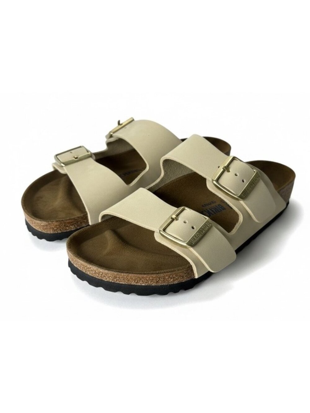 New Birkenstock Arizona Soft Footbed Taupe Leather Sandals EU 39 US 8 $155